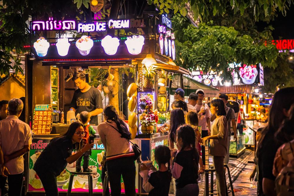 Cinéma en plein air à Siem Reap