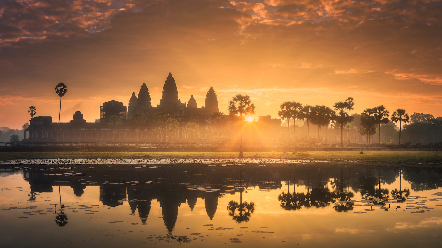 Rendez-vous à 5h du matin à Angkor Wat pour admirer le phénomène naturel.